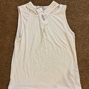 NWT Amour Vert White Sleeveless Cut Out Tank Top
